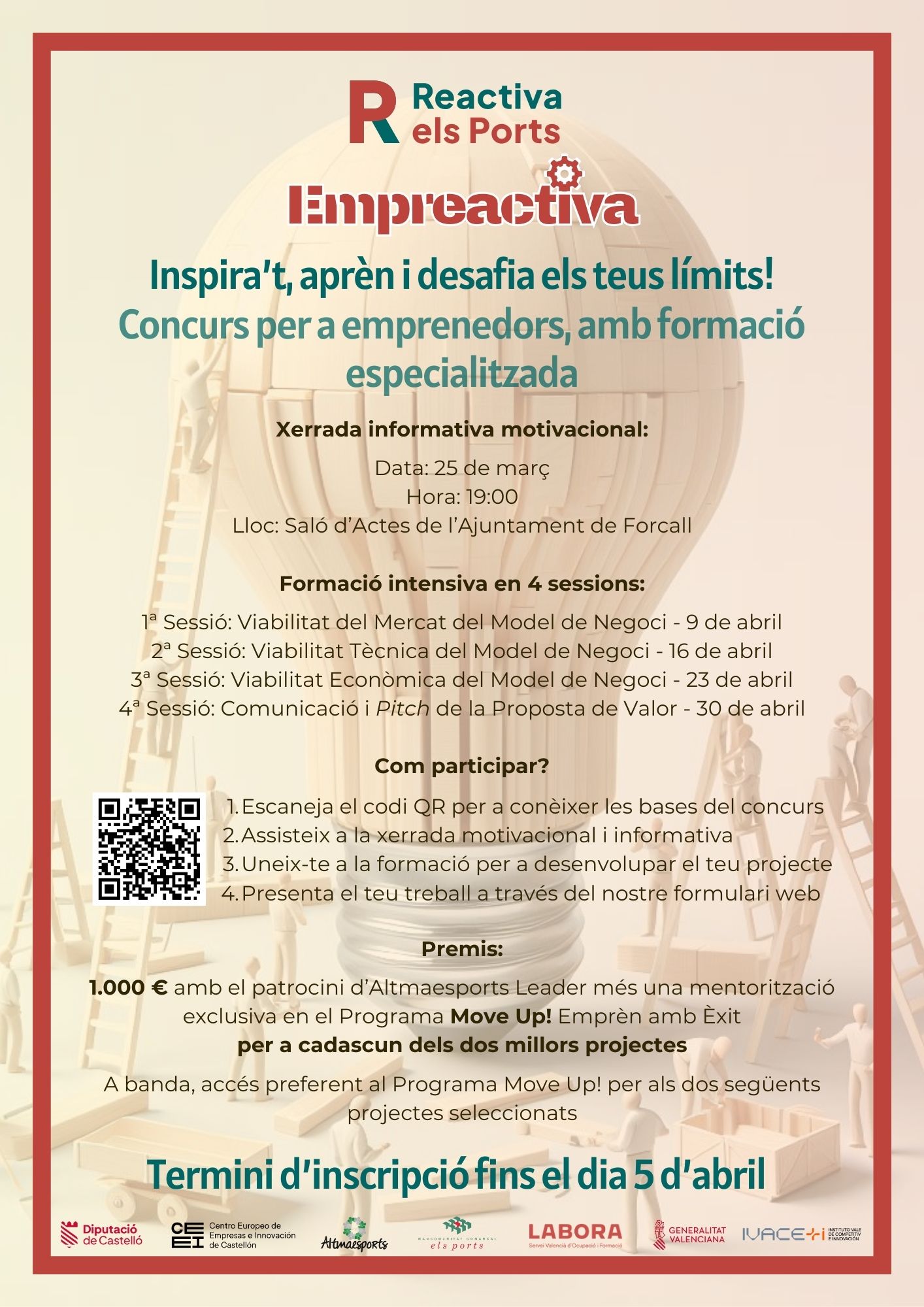 CONCURSO PARA EMPRENDEDORES, CON FORMACIÓN ESPECIALIZADA
