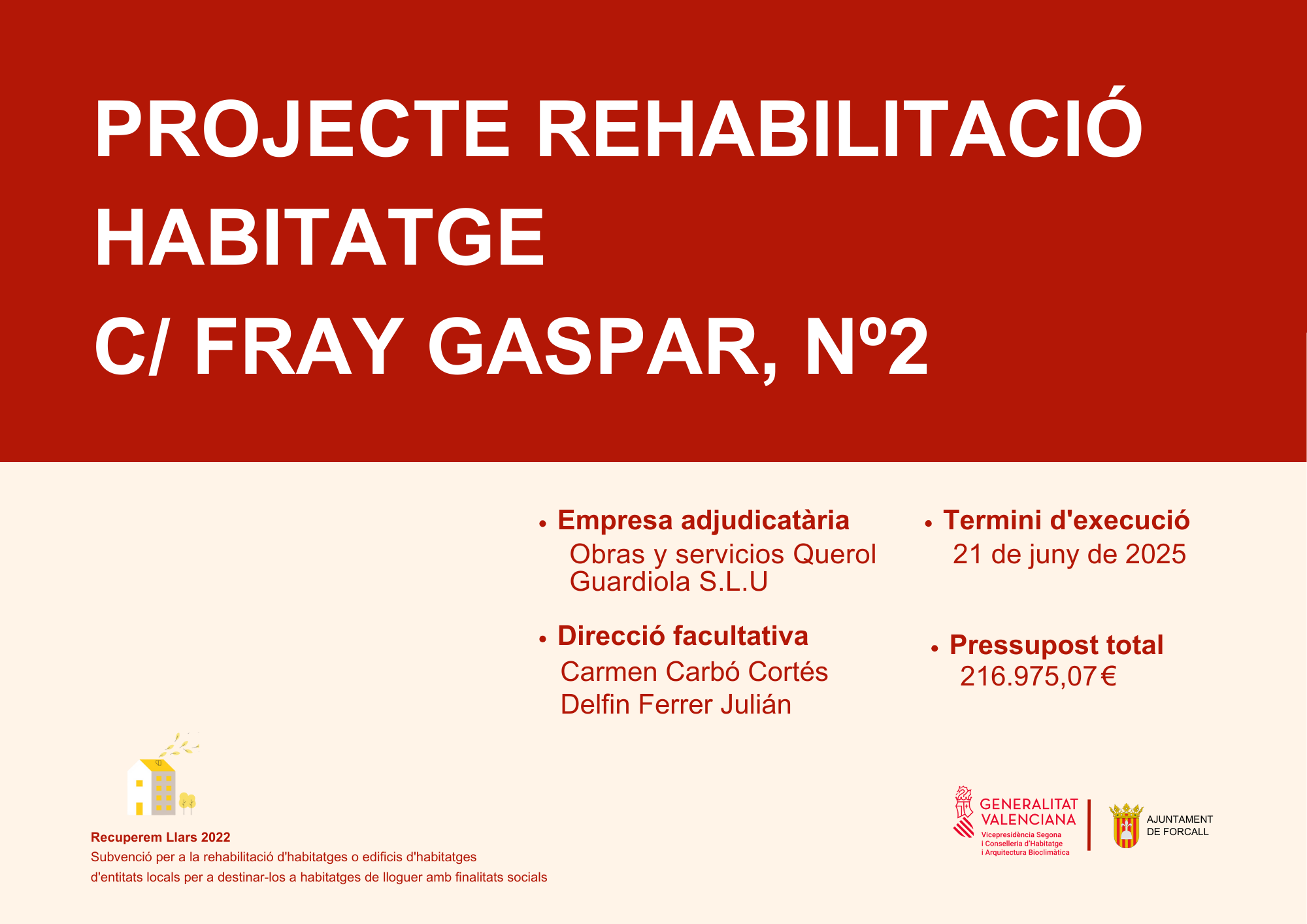 Cartell recuperem llars casa Julia