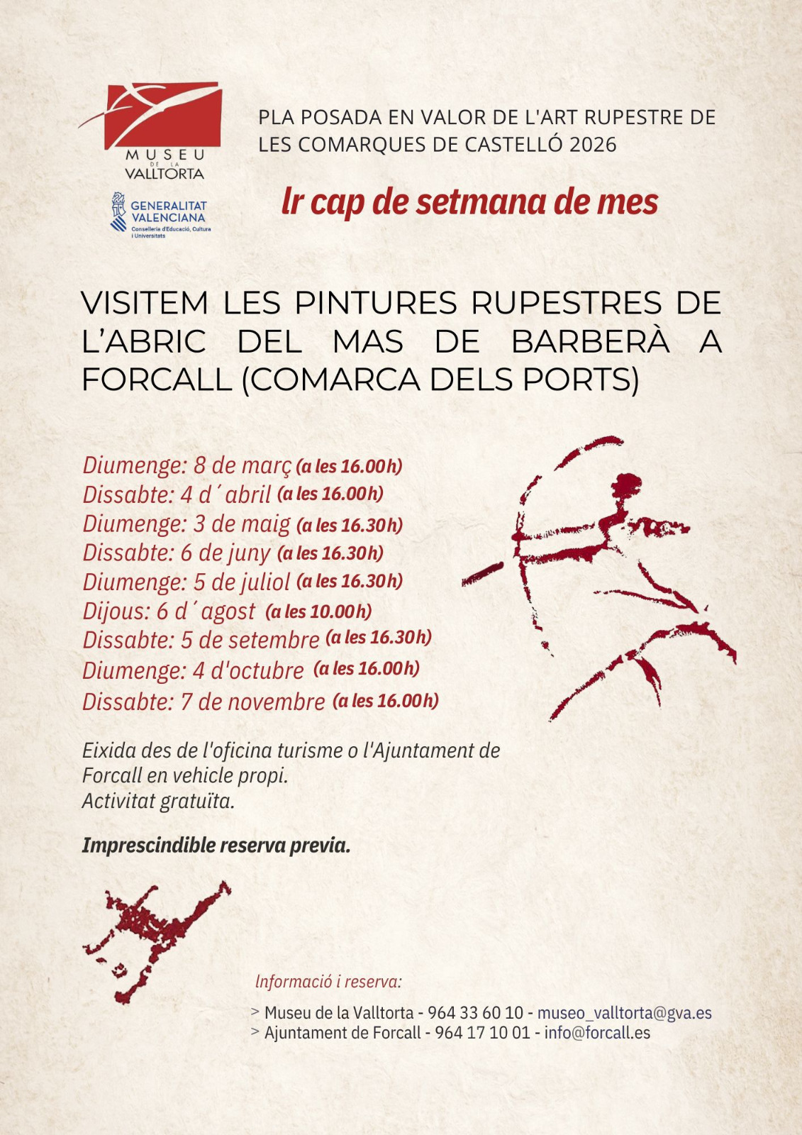 Visita pintures rupestres mas de Barberà 