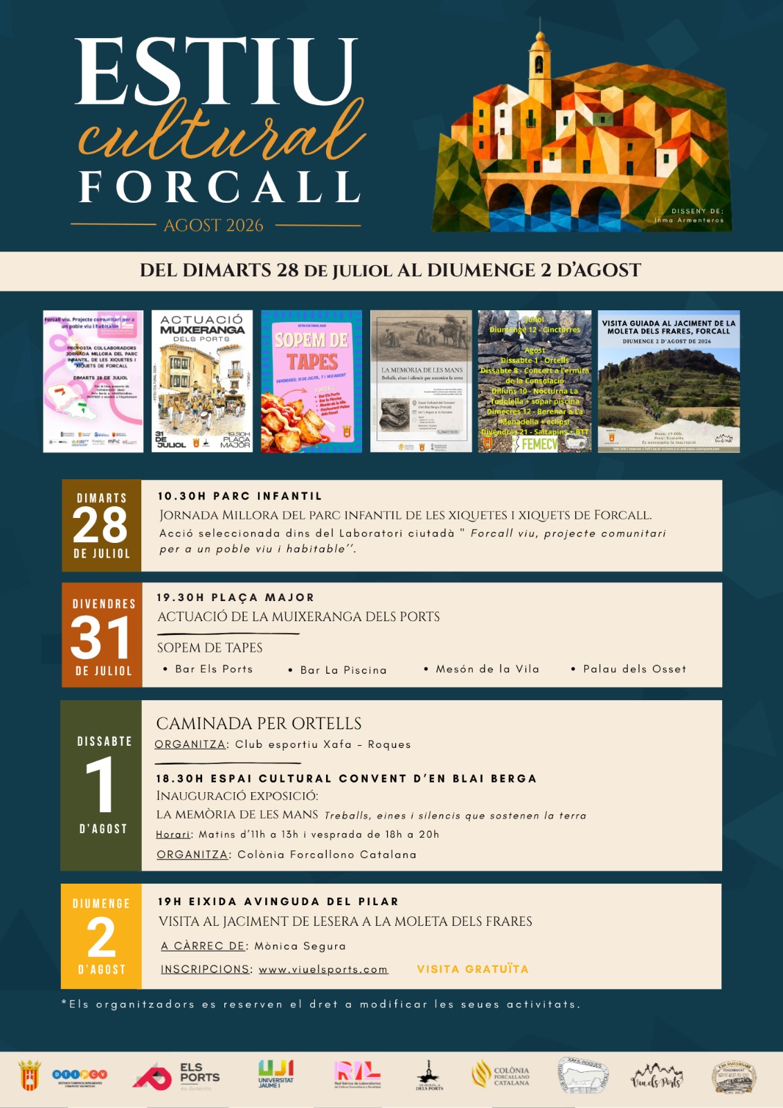 cartell estiu cultural 27 juliol al 2 agost