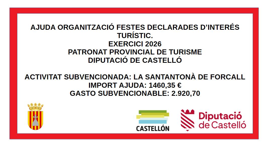 cartell ajuda festa interés turístic 